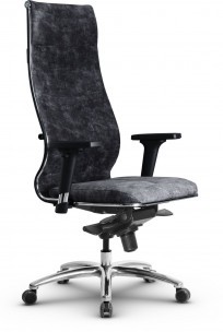 Кресло офисное Metta L (хром ов. сеч.)  велюр