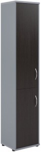 Шкаф колонка с глухой средней и малой дверьми СУ-1.3(L) Венге/Металлик 406*365*1975