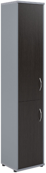 Шкаф колонка с глухой средней и малой дверьми СУ-1.3(L) Венге/Металлик 406*365*1975