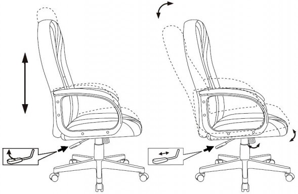 Кресло руководителя Бюрократ T-898 ткань