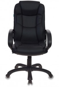 Кресло руководителя Бюрократ CH-839 черный Leather Black эко.кожа крестов. пластик