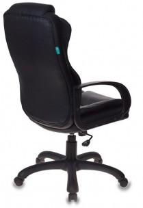 Кресло руководителя Бюрократ CH-839 черный Leather Black эко.кожа крестов. пластик