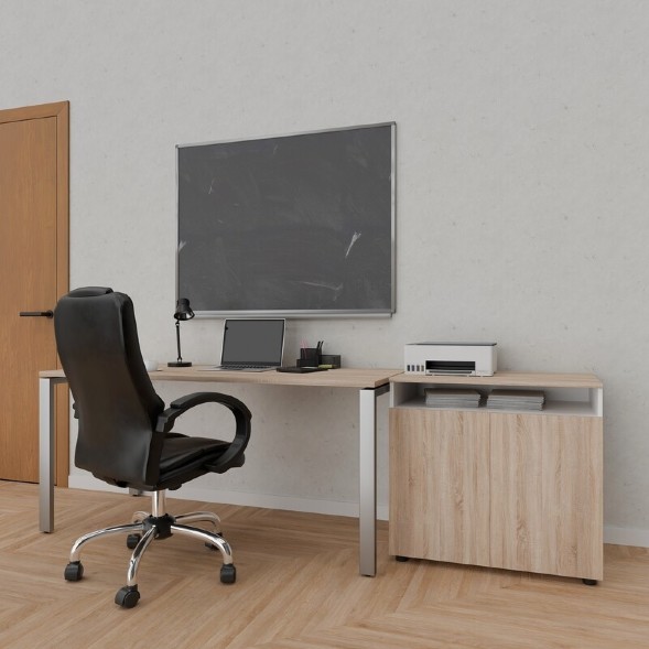 Стол Лофт 1200х700 на П-образных опорах, серый