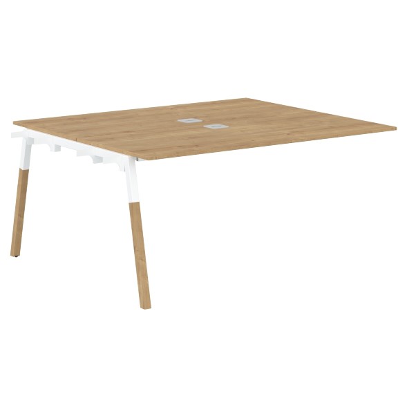 Стол приставной FIWST 1513 Белый Премиум/Белый-Бук 1580х1370х733 FORTA в Саратове 