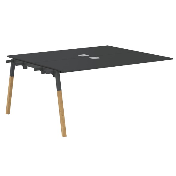 Стол приставной FIWST 1513 Белый Премиум/Белый-Бук 1580х1370х733 FORTA в Саратове 