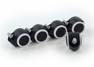 Набор прорезиненных колес D-50mm для кресел (под ламинат или паркет, упаковка 5 шт) d11 штуцер