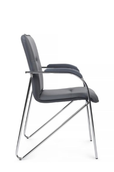 Стул Самба с пластиковыми подлокотниками SMB-03H Хром гальв