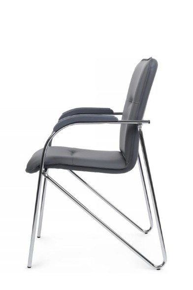 Стул Самба с пластиковыми подлокотниками SMB-03H Хром гальв